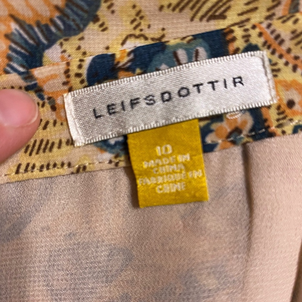 Anthro Leifsdottir Pleated Paisley Midi Skirt Size 10 - Picture 6 of 7